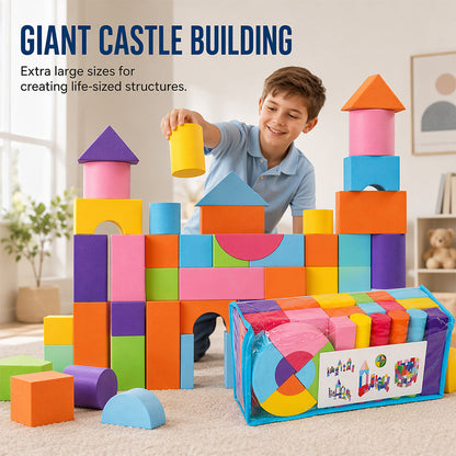⏳Zeitlich begrenzter 50% Rabatt⏰ Kinder Weiches EVA-Schaum Bausteine Set🏰