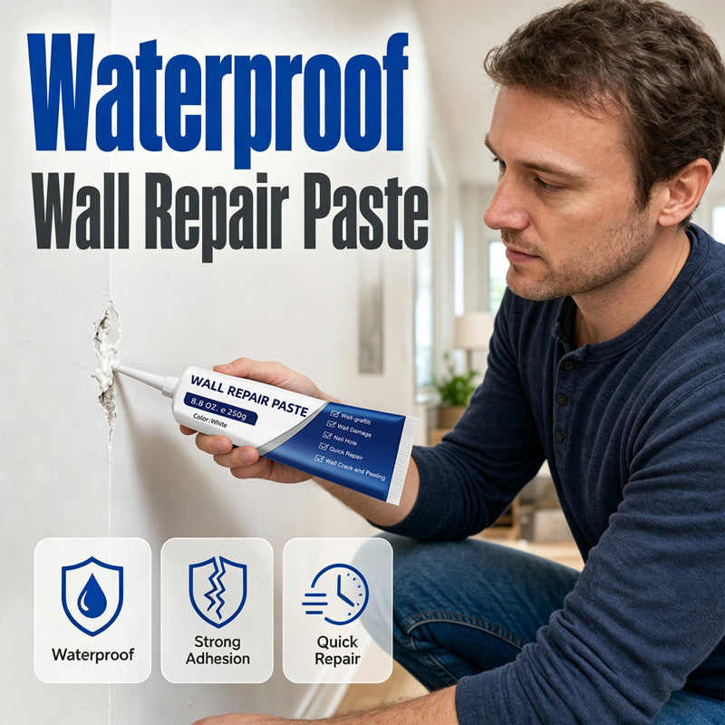🏠 50% RABATT JETZT! 🛡️ Wasserdichte Wandreparaturpaste – Füllt Risse schnell, glatte weiße Oberfläche & DIY-freundlich – Perfekt für schnelle Ausbesserungen ohne Fachmann ✨
