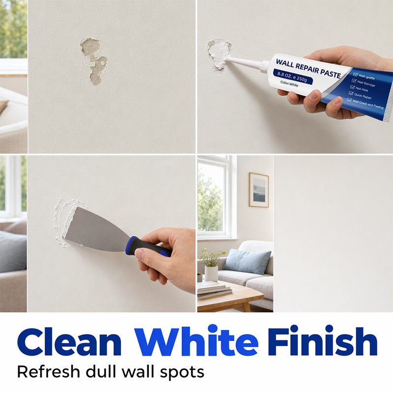 🏠 50% RABATT JETZT! 🛡️ Wasserdichte Wandreparaturpaste – Füllt Risse schnell, glatte weiße Oberfläche & DIY-freundlich – Perfekt für schnelle Ausbesserungen ohne Fachmann ✨