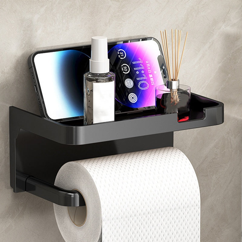 🔥Solange der Vorrat reicht 40 % Rabatt!🎉Wandmontierter Toilettenpapierhalter mit Ablage