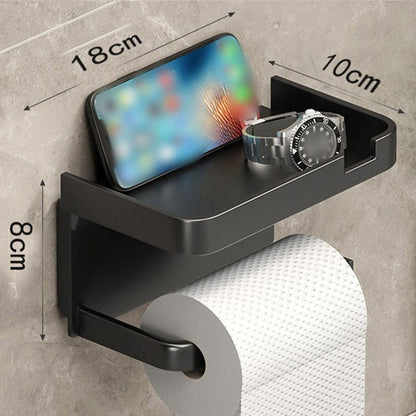 🔥Solange der Vorrat reicht 40 % Rabatt!🎉Wandmontierter Toilettenpapierhalter mit Ablage