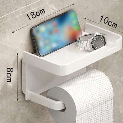 🔥Solange der Vorrat reicht 40 % Rabatt!🎉Wandmontierter Toilettenpapierhalter mit Ablage