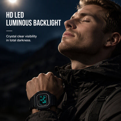 📢📢40% RABATT !!⏰ Herren Wasserdichte Digitaluhr mit LED-Leuchtanzeige
