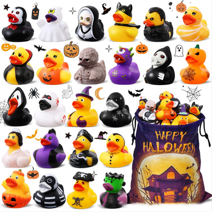 🦆🎃 50% RABATT!! Halloween-Enten-Badespielzeug für Kinder – Schwimmende Leucht-Enten, aufziehbare Badeenten & Spritz-Enten – Perfekt für Bad, Pool & Halloween-Party ✨