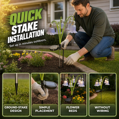 ⏳BEFRISTETES ANGEBOT – 50 % RABATT⏰Solar-Blumenleuchten, Gartendekoration für den Außenbereich💐💡