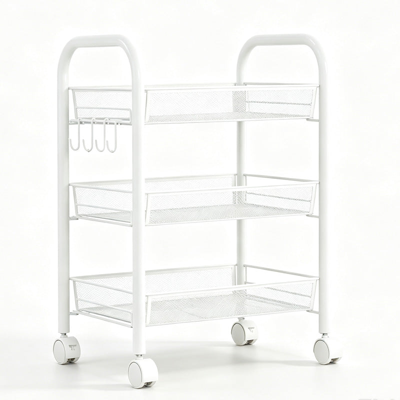 🛒 50% RABATT! 🏠 Rollbarer Mehrzweck-Aufbewahrungswagen – 3/4 Ebenen, Metallgitter & mobil – Platzsparend & vielseitig für Küche, Bad & Büro ✨