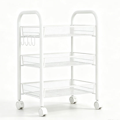 🛒 50% RABATT! 🏠 Rollbarer Mehrzweck-Aufbewahrungswagen – 3/4 Ebenen, Metallgitter & mobil – Platzsparend & vielseitig für Küche, Bad & Büro ✨