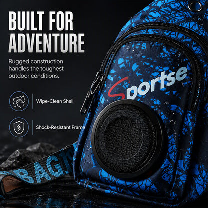 📢📢40% RABATT !!⏰Tragbare Bluetooth-Lautsprechertasche mit LED-Beleuchtung