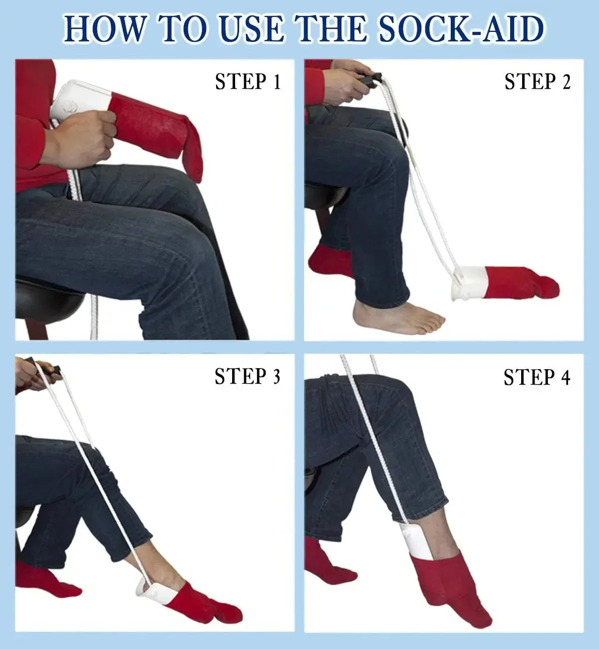 🧦 50% RABATT! 🏠 Sockenanziehhilfe für Senioren – Schaumstoffgriffe, einfache Handhabung & behindertengerecht – Ideal für Menschen mit eingeschränkter Mobilität 💪