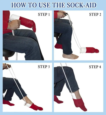 🧦 50% RABATT! 🏠 Sockenanziehhilfe für Senioren – Schaumstoffgriffe, einfache Handhabung & behindertengerecht – Ideal für Menschen mit eingeschränkter Mobilität 💪