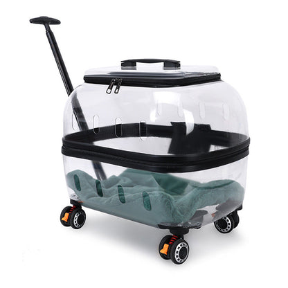 🔥Solange der Vorrat reicht 40 % Rabatt!🎉Atmungsaktive Haustier-Transporttasche mit Rollen