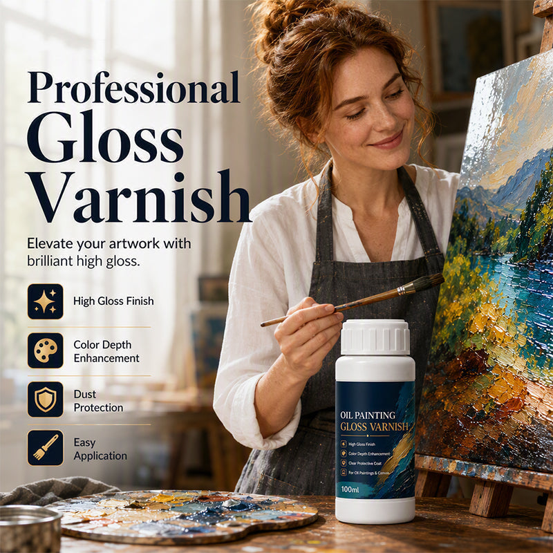 🎨 ZEITLICH BEGRENZT 50% RABATT! 💧 Glanzlack für Ölgemälde – Professioneller Hochglanz, intensiviert Farbtiefe & schützt Kunstwerke ✨