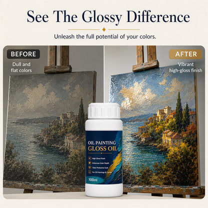 🎨 ZEITLICH BEGRENZT 50% RABATT! 💧 Glanzlack für Ölgemälde – Professioneller Hochglanz, intensiviert Farbtiefe & schützt Kunstwerke ✨