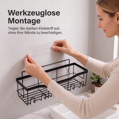 🔥Solange der Vorrat reicht 40 % Rabatt!🎉Bohrfreies Badezimmerregal-Set