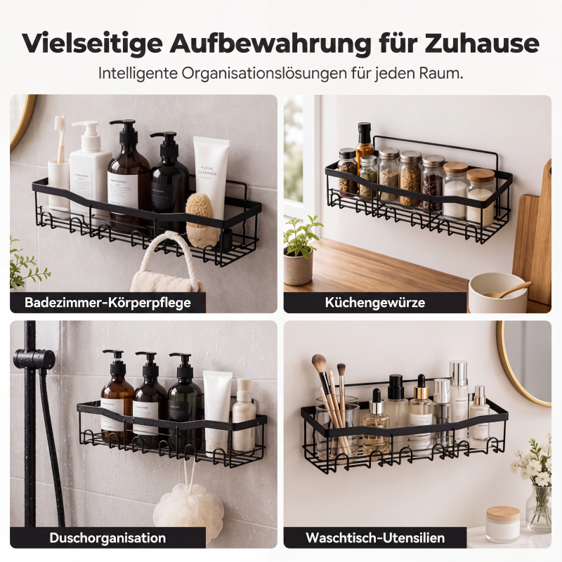 🔥Solange der Vorrat reicht 40 % Rabatt!🎉Bohrfreies Badezimmerregal-Set