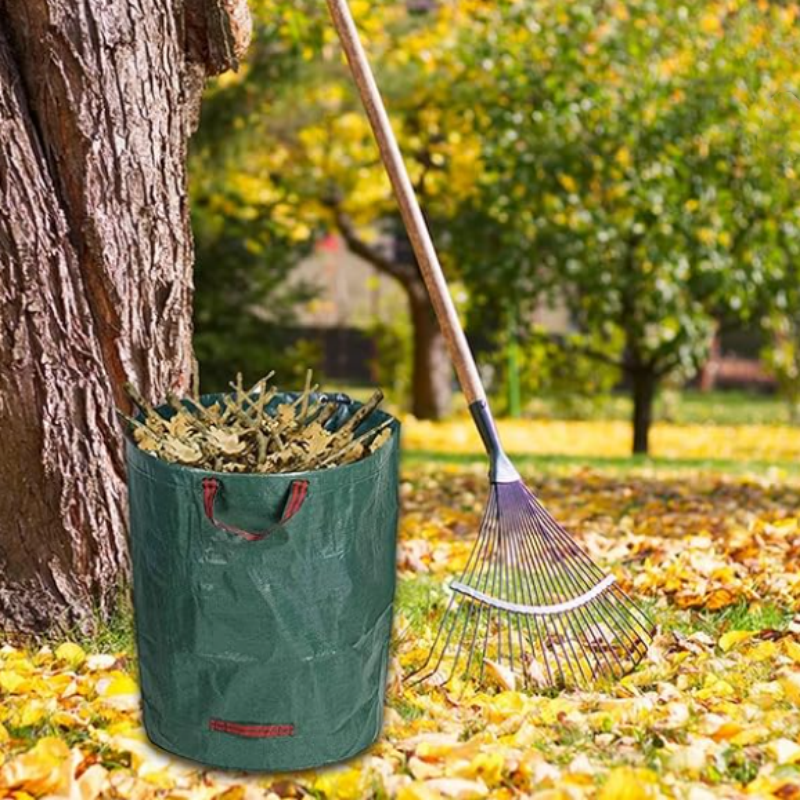 Wiederverwendbare faltbare Gartensäcke mit praktischen Griffen