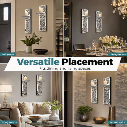 🕯️ 50% RABATT! 💎 Kristallglas-Kerzenhalter für die Wand – Elegant, funkelnd & einfach zu montieren – Perfekte Deko für Wohnzimmer, Flur & besondere Anlässe ✨