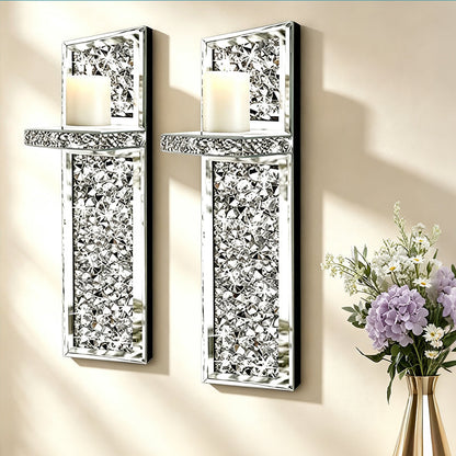 🕯️ 50% RABATT! 💎 Kristallglas-Kerzenhalter für die Wand – Elegant, funkelnd & einfach zu montieren – Perfekte Deko für Wohnzimmer, Flur & besondere Anlässe ✨