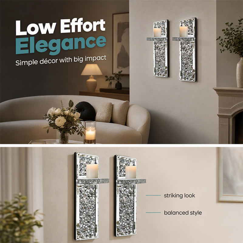 🕯️ 50% RABATT! 💎 Kristallglas-Kerzenhalter für die Wand – Elegant, funkelnd & einfach zu montieren – Perfekte Deko für Wohnzimmer, Flur & besondere Anlässe ✨