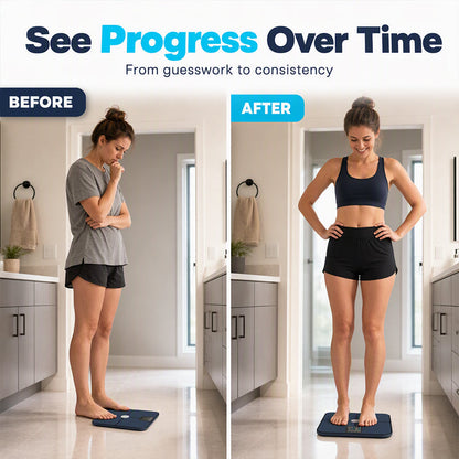⚖️ 50% RABATT! 🏋️ Präzisions-Körperfettwaage – Analysiert Körperfett, Wasser & Muskelmasse – Ideal für Fitness & Gesundheits-Tracking zu Hause 📊