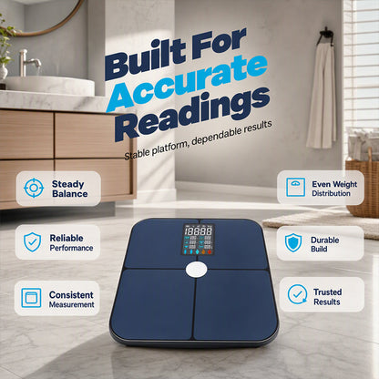 ⚖️ 50% RABATT! 🏋️ Präzisions-Körperfettwaage – Analysiert Körperfett, Wasser & Muskelmasse – Ideal für Fitness & Gesundheits-Tracking zu Hause 📊