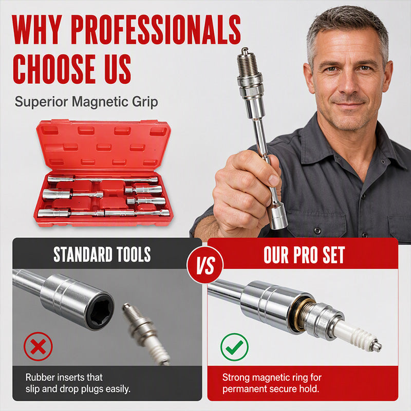 📢📢50% RABATT !! ⏰Magnetisches Zündkerzen-Steckschlüssel-Set