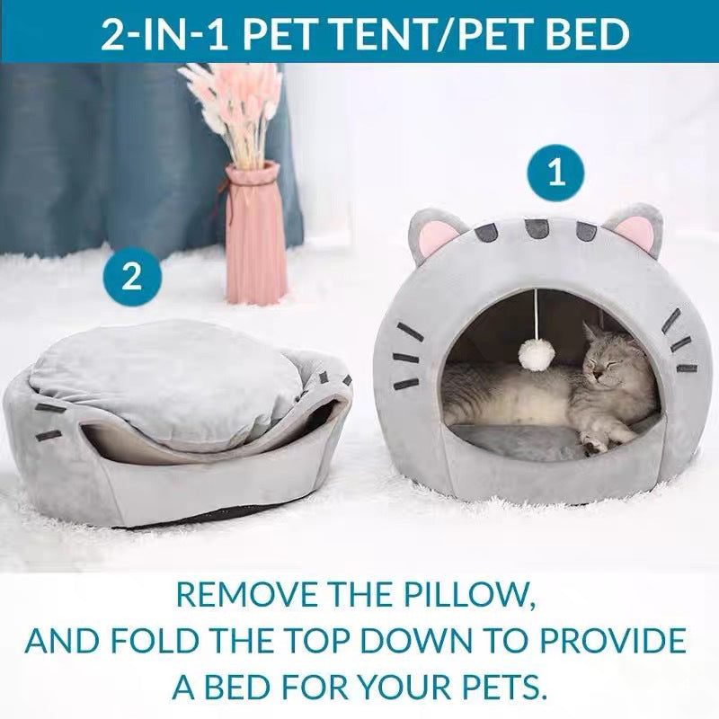 🏕️ 50% RABATT! 🐾 2-in-1 Haustierzelt & -bett – Schützend, kuschelig & leicht faltbar – Ideal für Hund & Katze – drinnen & unterwegs 🐕