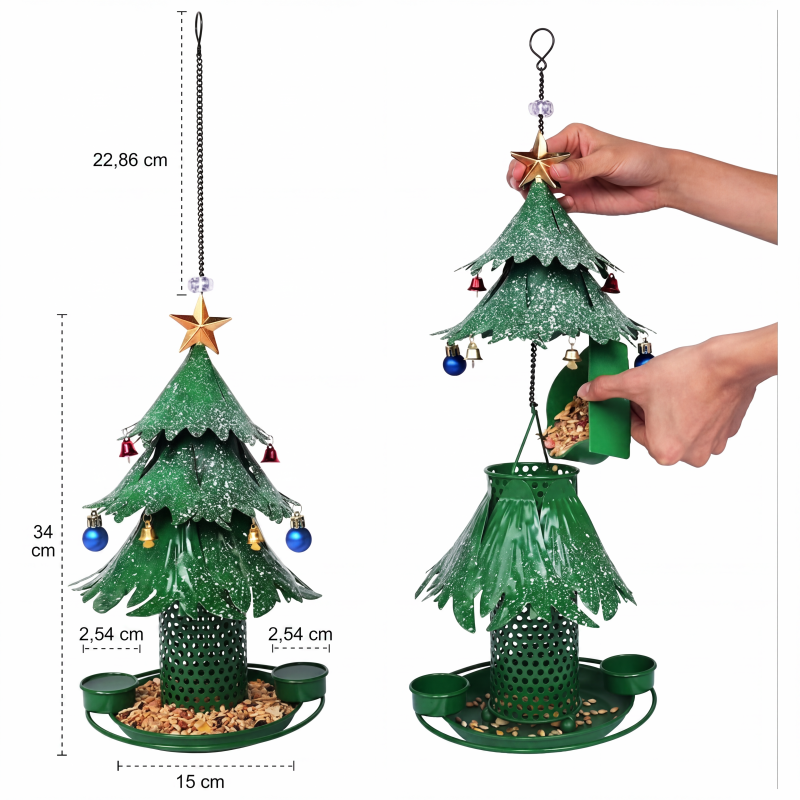 🔥Solange der Vorrat reicht 40 % Rabatt!🎉Weihnachtlicher Baum-Vogelfutterspender