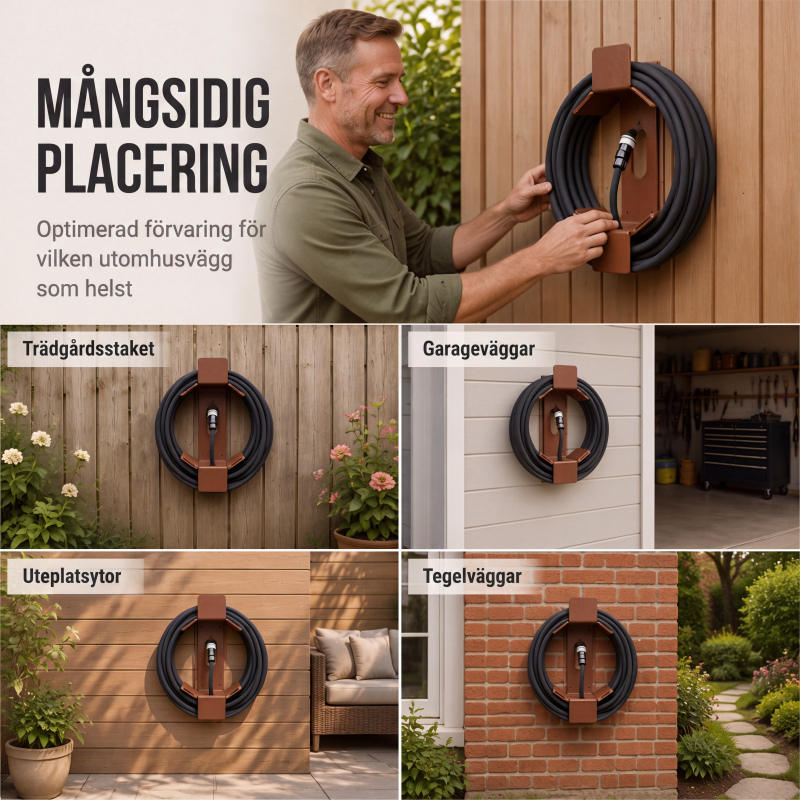 📢📢Jetzt bis zu 50% RABATT!! ⏰ Wandmontierter Gartenschlauchhalter aus Eisen
