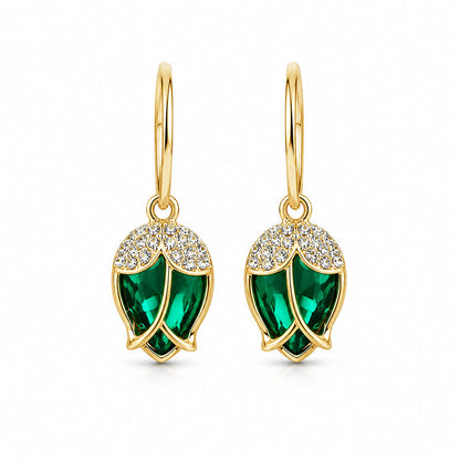 💎 50 % Rabatt – Rosenknospen-Creolen mit Kristallbesatz – romantisches Design, leicht & elegant – für den stilvollen Alltag 🌹
