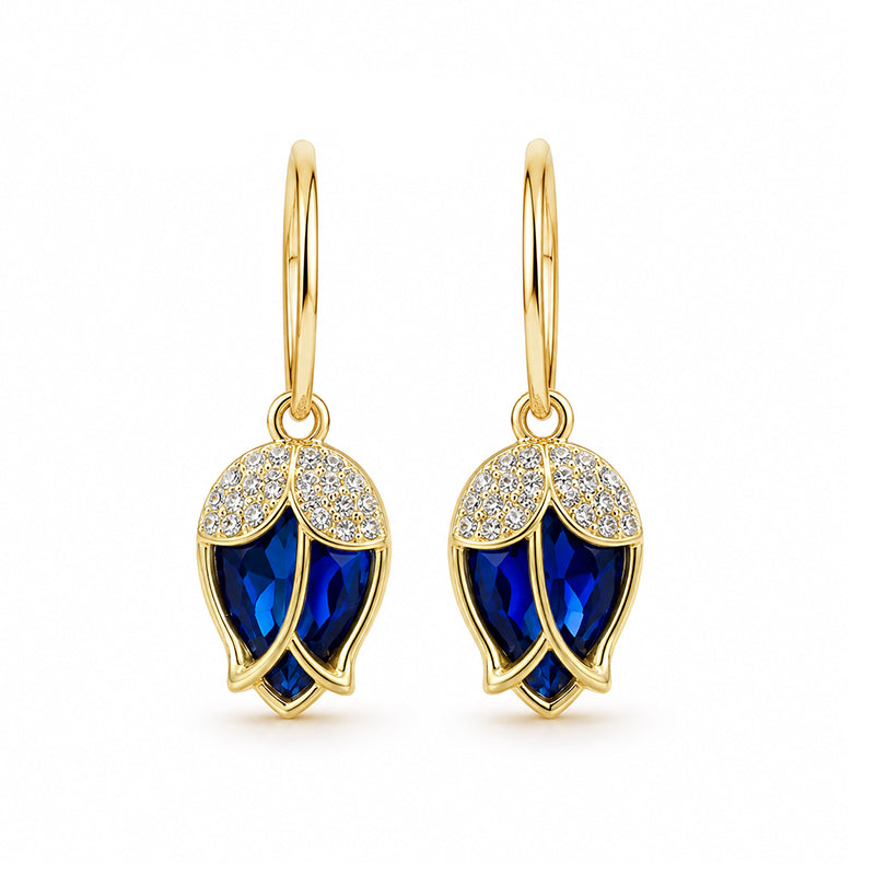 💎 50 % Rabatt – Rosenknospen-Creolen mit Kristallbesatz – romantisches Design, leicht & elegant – für den stilvollen Alltag 🌹