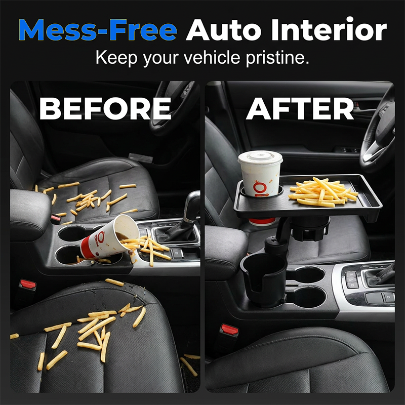 🚗 50% RABATT! 🧃 2-in-1 Auto-Tablett mit erweiterbarem Becherhalter – Stabile Ablage, praktisch & vielseitig – Ideal für Snacks, Getränke & kleine Gegenstände auf Reisen 🛣️