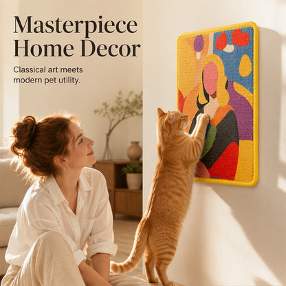 🐱 50% RABATT! 🎨 Wandmontiertes Sisal-Kratzboard – Dekorativ, robust & kratzfest – Perfekt für katzenfreundliche Wohnungen & Möbelschutz 🌿