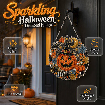 🔥Solange der Vorrat reicht 40 % Rabatt!🎉Halloween Diamant-Kunst Hängedekoration Bastelset