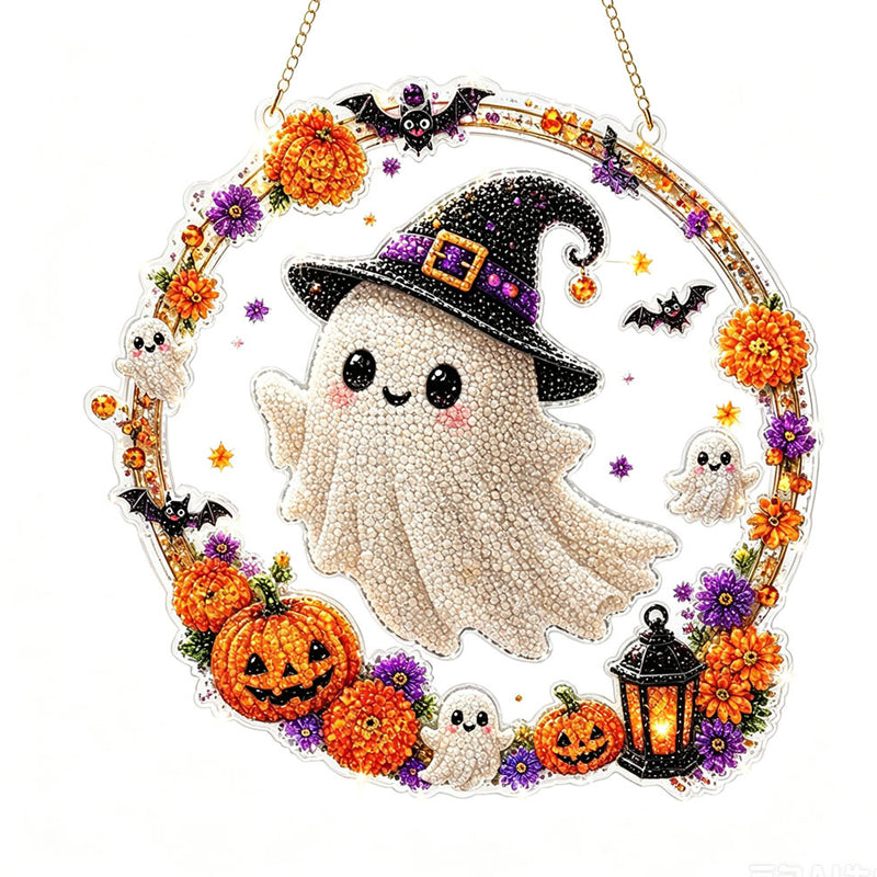 🔥Solange der Vorrat reicht 40 % Rabatt!🎉Halloween Diamant-Kunst Hängedekoration Bastelset