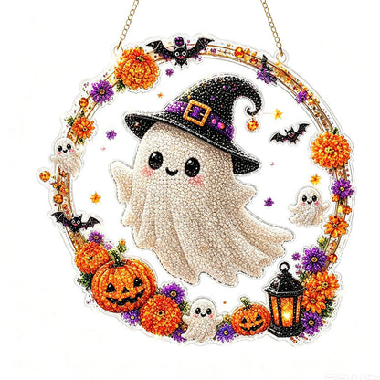🔥Solange der Vorrat reicht 40 % Rabatt!🎉Halloween Diamant-Kunst Hängedekoration Bastelset