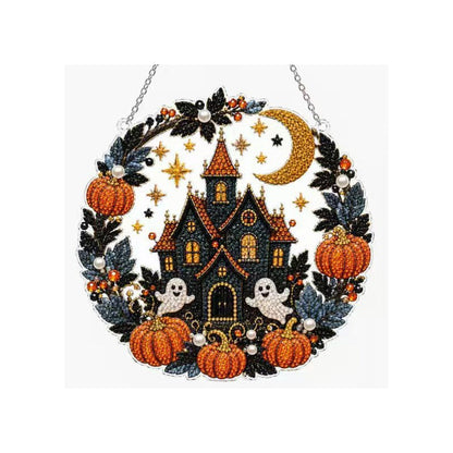 🔥Solange der Vorrat reicht 40 % Rabatt!🎉Halloween Diamant-Kunst Hängedekoration Bastelset