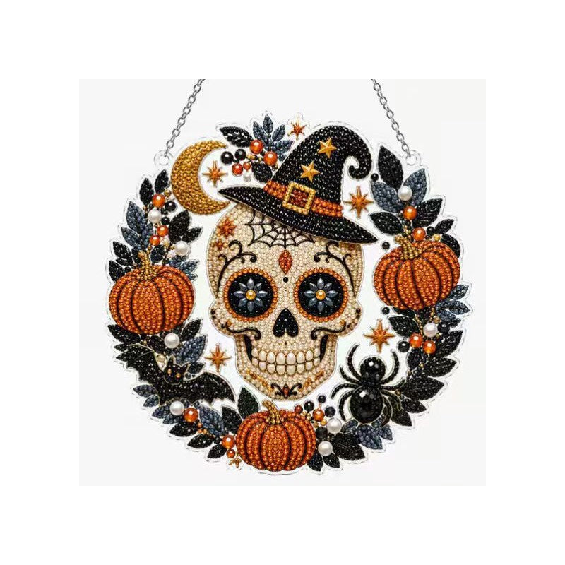 🔥Solange der Vorrat reicht 40 % Rabatt!🎉Halloween Diamant-Kunst Hängedekoration Bastelset