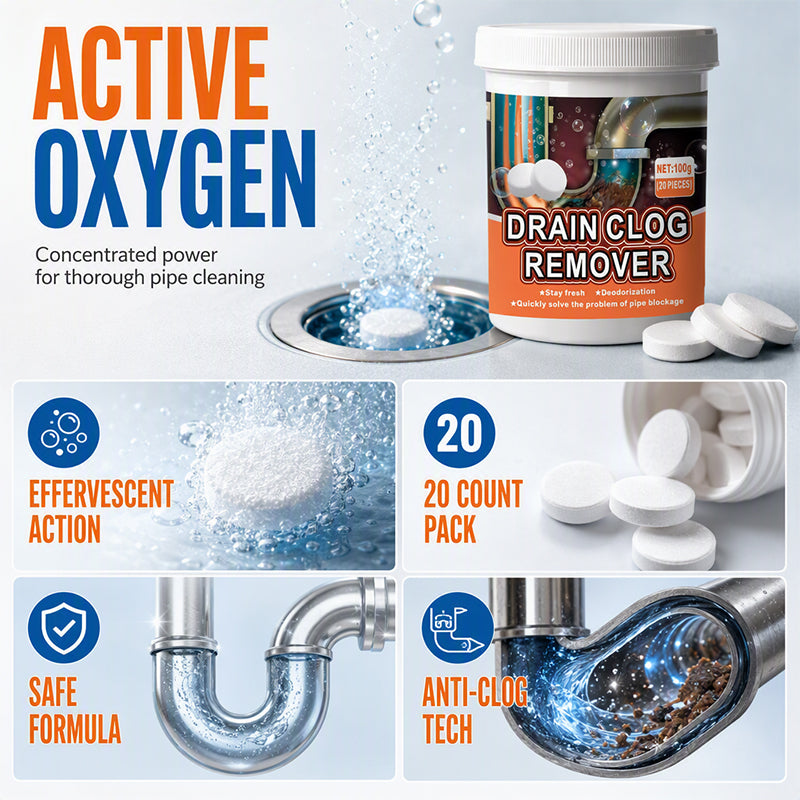 🔥Solange der Vorrat reicht 40 % Rabatt!🎉Active Oxygen Abflussreiniger gegen Verstopfungen – Brausetabletten