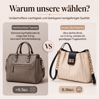 📢📢50% RABATT NU!! ⏰Geräumige Stroh-Schultertasche für Pendler