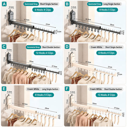 🧺 50% RABATT! 🏠 Platzsparender Wäscheständer – Ausziehbar, Saugnapfbefestigung & Aluminium – Ideal für kleine Räume & flexible Nutzung ✨