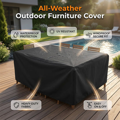 🪑 Gartenmöbel-Schutzhülle für alle Jahreszeiten ✨🌧️ – Oxford 210D | Wasserdicht | UV-Schutz | 10 Größen | 2 Farben | 50% RABATT