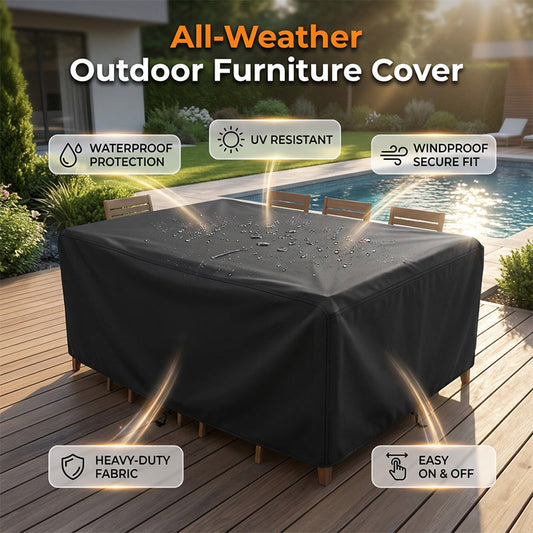 🪑 Gartenmöbel-Schutzhülle für alle Jahreszeiten ✨🌧️ – Oxford 210D | Wasserdicht | UV-Schutz | 10 Größen | 2 Farben | 50% RABATT