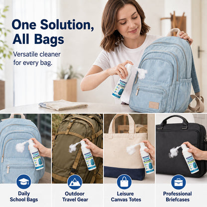 Wasserloser Rucksack-Schaumreiniger – Flecken- und Geruchsentferner für Canvas- und Nylontaschen 100 ml
