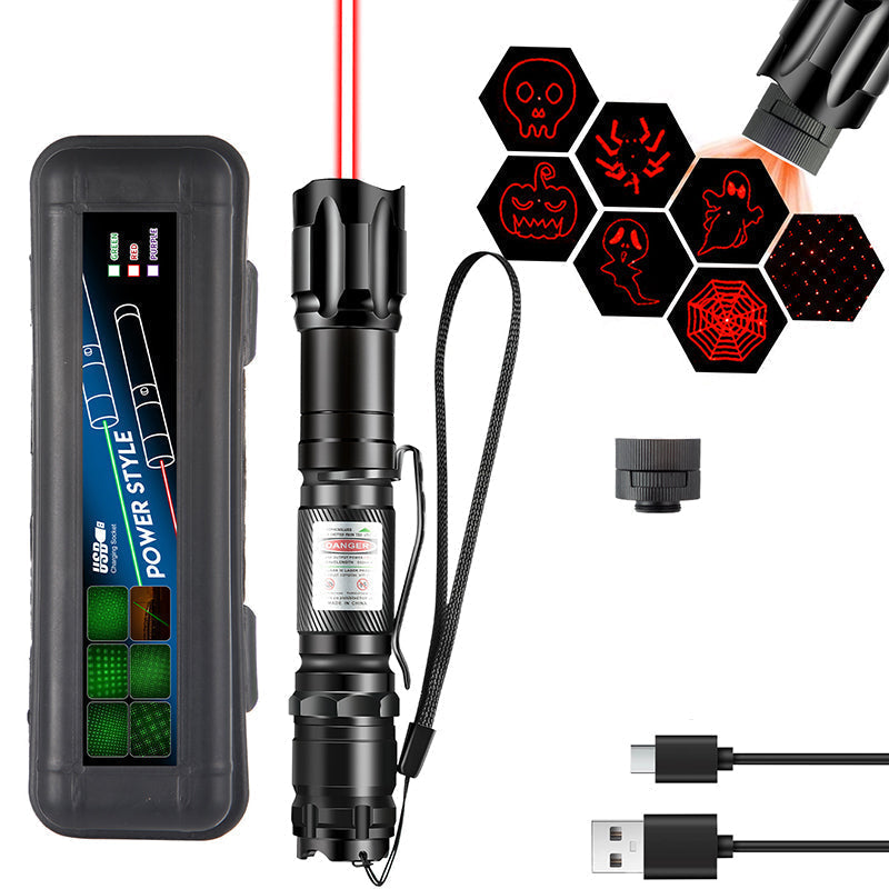 🔦 50% RABATT! 💡 Tragbare Laser-Taschenlampe – Rot & Grün, wiederaufladbar & kompakt – Ideal für Präsentationen, Outdoor & Tierbedarf 🐾