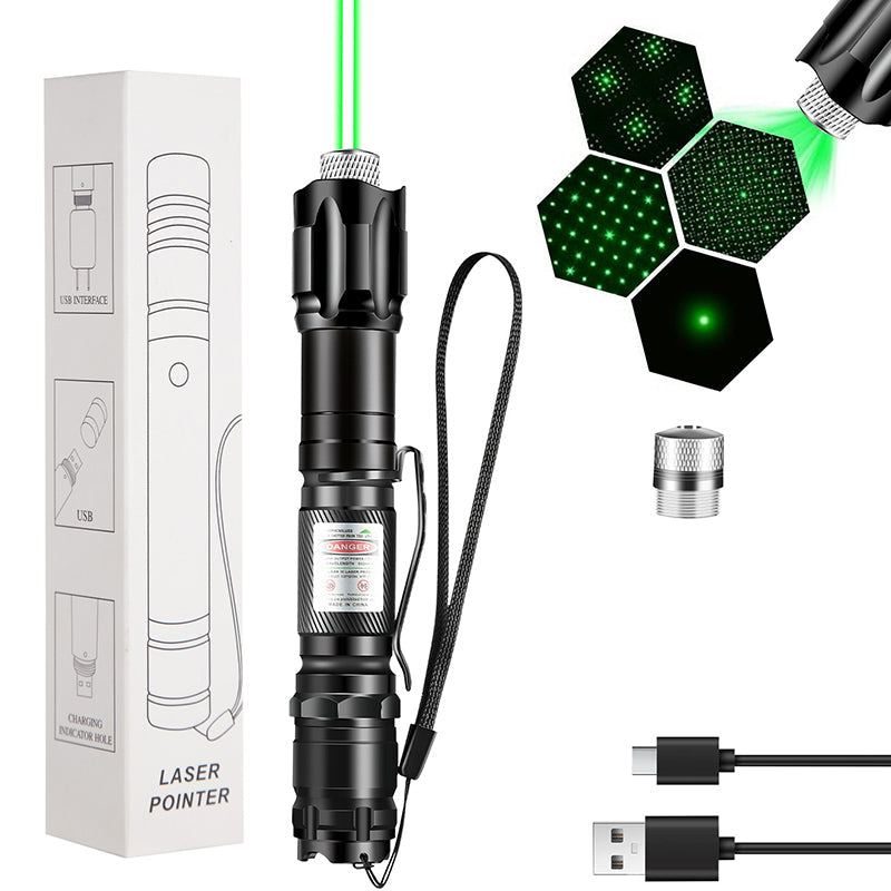 🔦 50% RABATT! 💡 Tragbare Laser-Taschenlampe – Rot & Grün, wiederaufladbar & kompakt – Ideal für Präsentationen, Outdoor & Tierbedarf 🐾