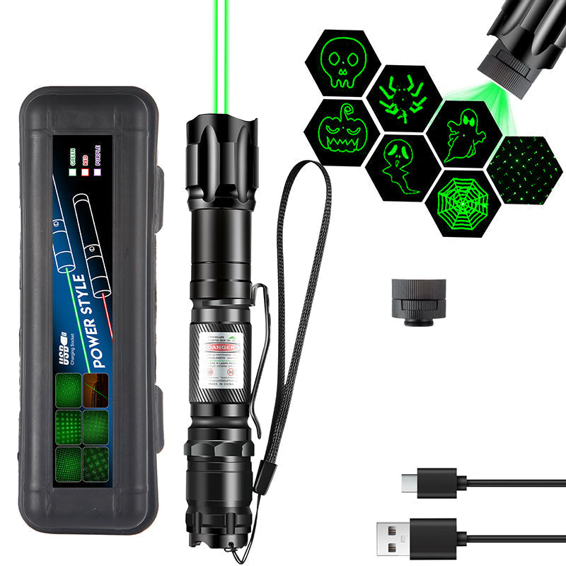 🔦 50% RABATT! 💡 Tragbare Laser-Taschenlampe – Rot & Grün, wiederaufladbar & kompakt – Ideal für Präsentationen, Outdoor & Tierbedarf 🐾