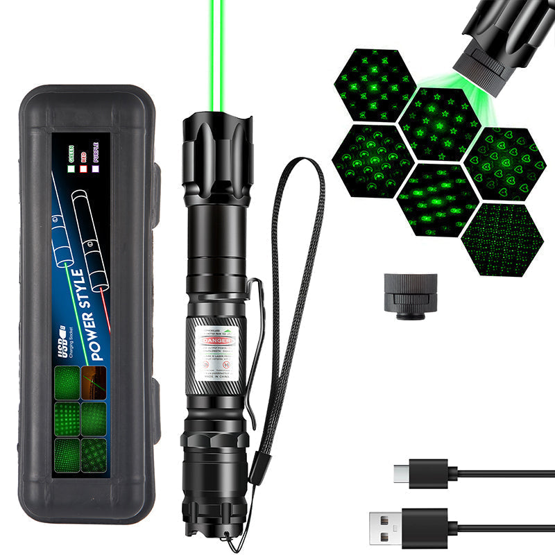 🔦 50% RABATT! 💡 Tragbare Laser-Taschenlampe – Rot & Grün, wiederaufladbar & kompakt – Ideal für Präsentationen, Outdoor & Tierbedarf 🐾