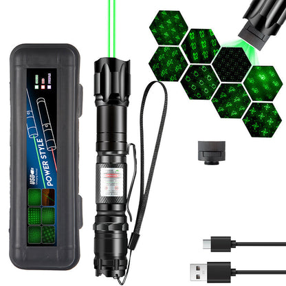 🔦 50% RABATT! 💡 Tragbare Laser-Taschenlampe – Rot & Grün, wiederaufladbar & kompakt – Ideal für Präsentationen, Outdoor & Tierbedarf 🐾
