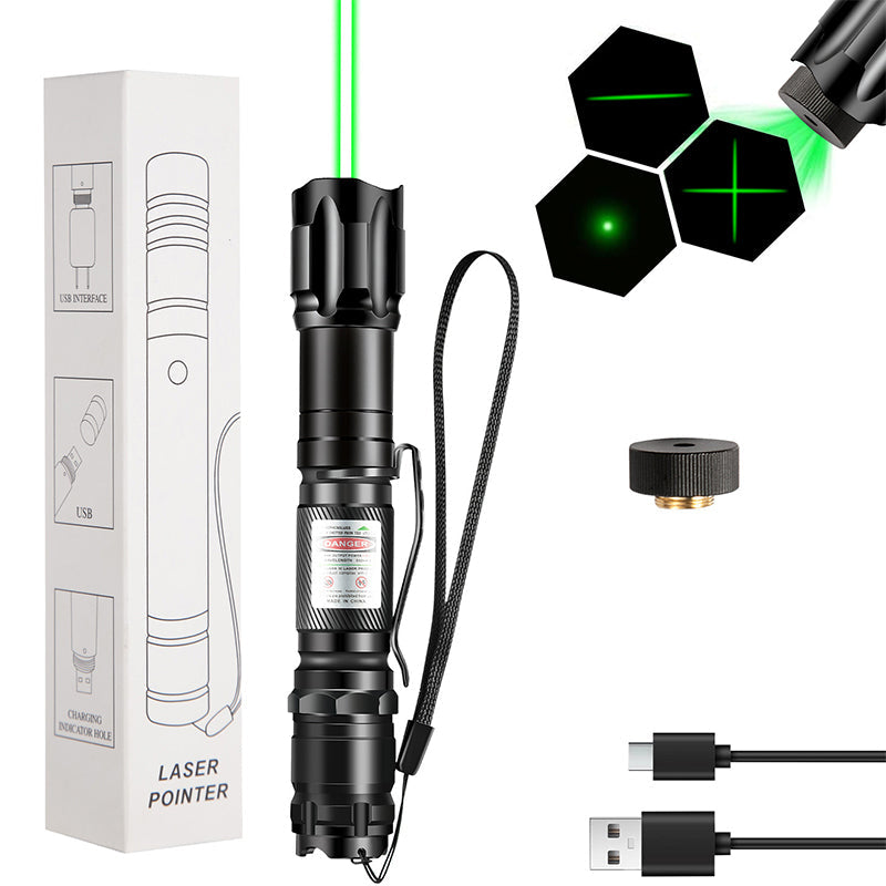 🔦 50% RABATT! 💡 Tragbare Laser-Taschenlampe – Rot & Grün, wiederaufladbar & kompakt – Ideal für Präsentationen, Outdoor & Tierbedarf 🐾